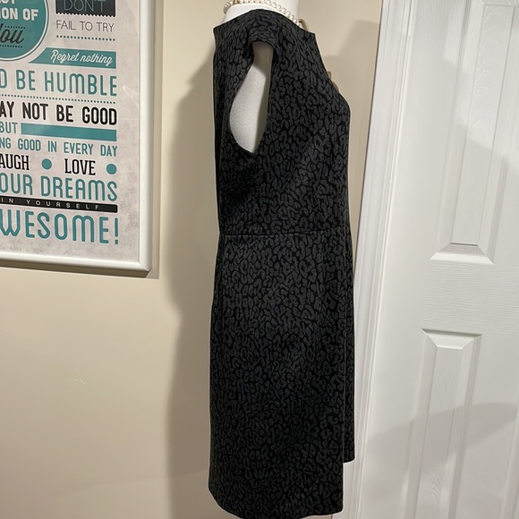 LOFT subtle cheetah print wool-like dress. So soft! - Picture 9 of 12